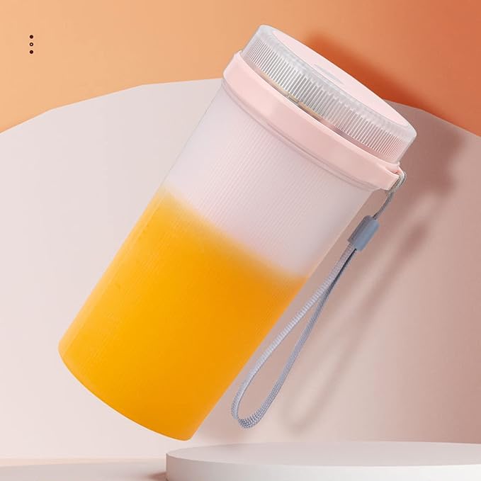 Tyenaza 300ml Electric Juicer Cup 5V 40W Handheld Portable USB Rechargeable 6 Stainless Steel Cutter Juicing Blender Cup