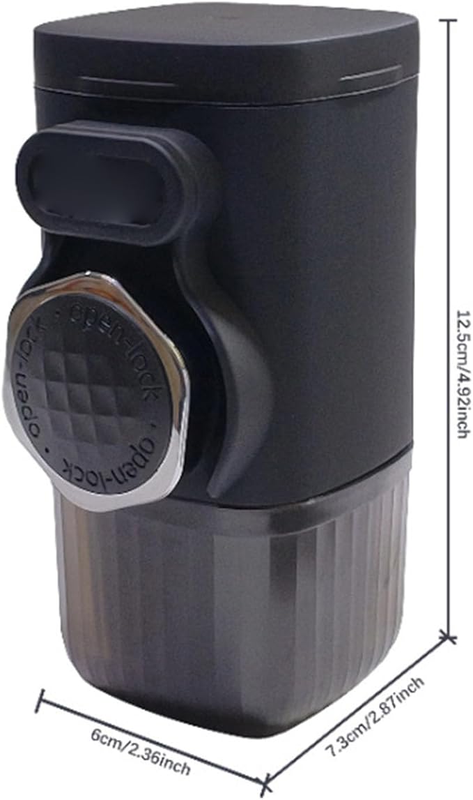 Alomejor Espresso Maker Portable Coffee Maker with 15 Bar Pressure Mini Espresso Machine for Camping and Travel