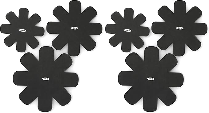 OXO Cookware Pan 3 Piece Protectors Black (Pack of 2)