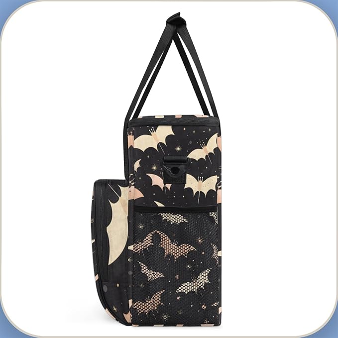 Magical Bat Coffee Maker Carrying Bag Mystical Bat Travel Storage Bag Compatible with K-Mini or K-Mini Plus Single Serve Coffee Brewer Carrying Case with Multiple Pockets &amp Shoulder Strap