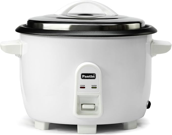 Pantin Commercial Electric Rice Cooker – 20 Cups Raw / 40 Cups Cooked Capacity w/Measuring Cup &amp Scoop – High-Efficiency Large Rice Cooker Commercial Rice Cooker for Restaurants Hotels and Cateri