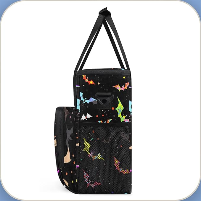 Magical Bat Coffee Maker Carrying Bag Cartoon Bat Travel Storage Bag Compatible with K-Mini or K-Mini Plus Single Serve Coffee Brewer Carrying Case with Multiple Pockets &amp Shoulder Strap