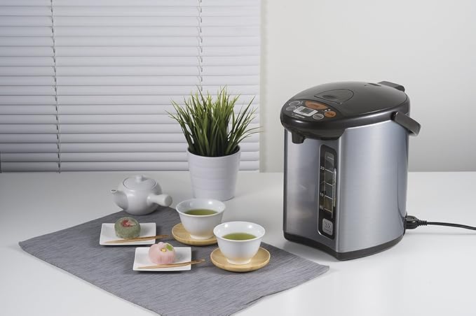 Zojirushi CD-WCC30 Micom Water Boiler &amp Warmer Silver &amp NS-RPC10HM Rice Cooker and Warmer 5.5-Cup (Uncooked) Metallic Gray