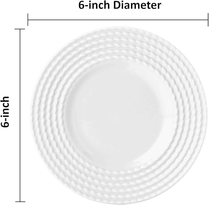 kate spade new york Wickford Tidbit Plate 1-Piece Side Plate Service for 1 White 6-inch Diameter