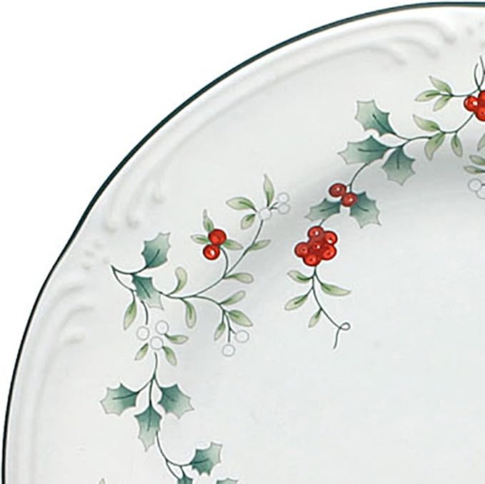 Pfaltzgraff 5072007 Winterberry Holiday 16 Piece Dinnerware Set Service for 4 White
