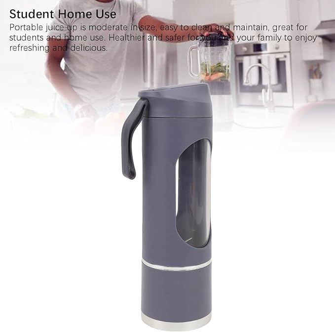 Pongnas Portable Blender Electric Juicer Cup Rechargeable USB Blender Cup 450ML Portable Juicer Cup for Juice Yogurt Baby Food with 1300mAh Battery