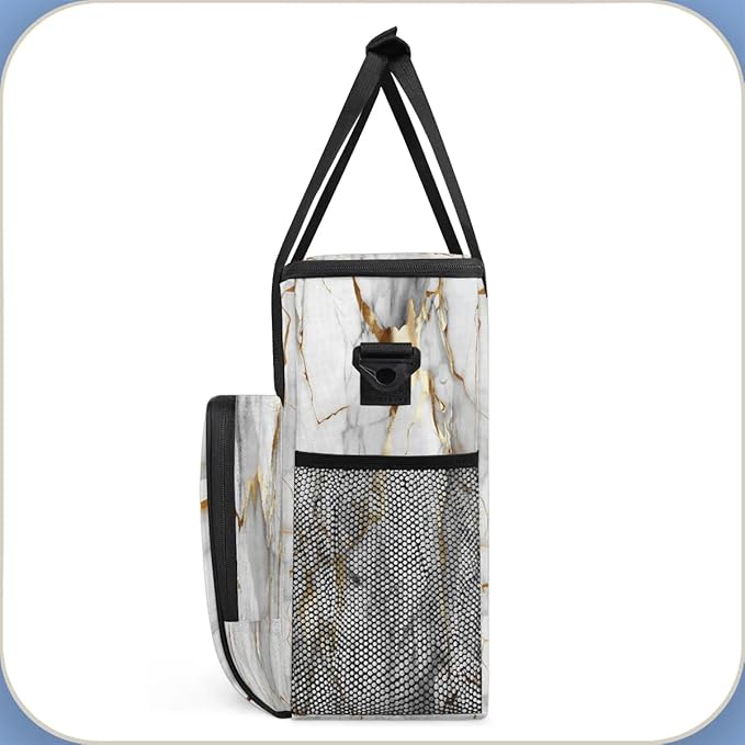 Classic Pattern Marble Coffee Maker Carrying Bag for Keurig K-Mini or K-Mini Plus Storage Portable Coffee Maker Travel Bag
