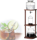 Cold Brew Drip Tower 600ml Detachable Vertical Iced Coffee Maker With Adjuster 4 Cups Ice Coffee High Borosilicate Glass Ice Brew Cold Brew Drip Coffee Maker
