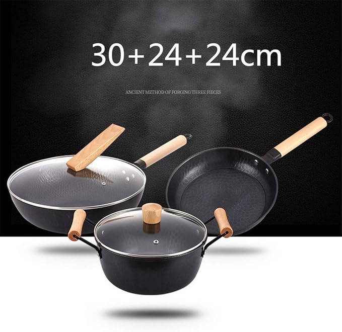Saucepan Set Stainless Steel Cookware Set with Toughened Glass Lids Suitable for All Stove Types Induction Cooker 3 Pieces Pot &amp Pan Sets