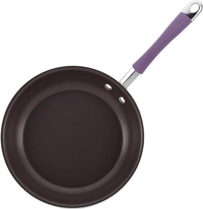 Rachael Ray Cucina Nonstick Cookware Pots and Pans Set 12 Piece Lavender Purple
