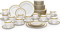 Noritake Charlotta Gold 60-Piece Value Set Service for 12 in White