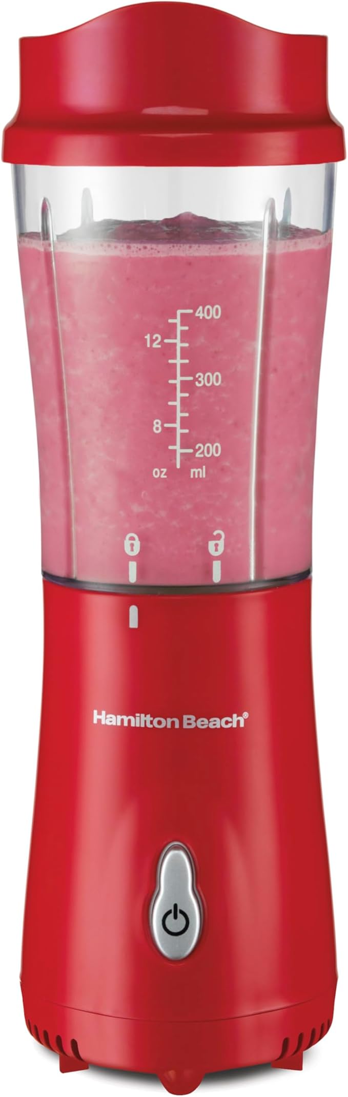 Hamilton Beach Portable Blender Bundle for Shakes and Smoothies with 14 Oz BPA Free Travel Cup and Lid Models 51172 and 51101RV