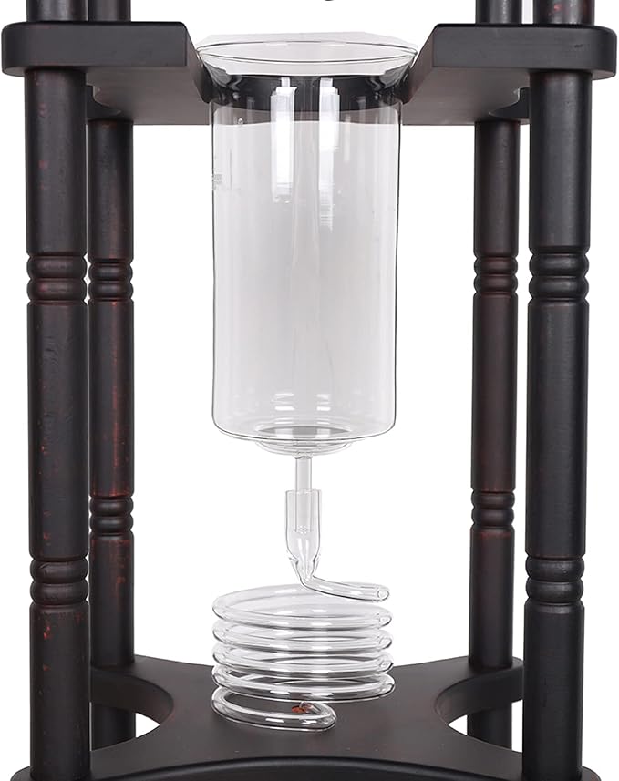 Cold Brew Coffee Maker Ice Coffee Machine Cold Brew Dripper Iced Coffee Brewer Maker Large Capacity Cold Brew Coffee Tower for Home and Office (Brown)
