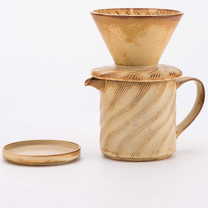 Pour Over Coffee Maker Dripper and Coffee Mug Brew Set Bone China