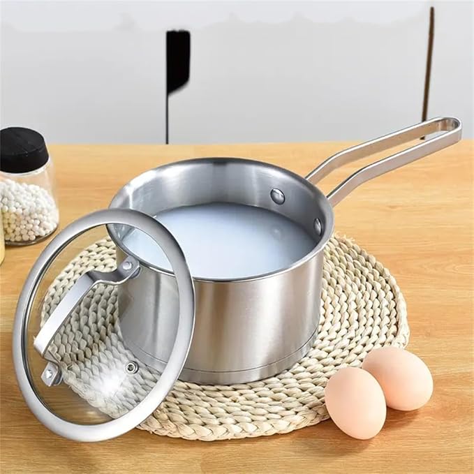 3Pcs Stainless Steel Cookware Set Versatile Frying Pan and Milk Soup Pots for Every Meal and KitchenA3 Pc