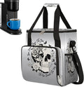 Halloween Skull Flower Butterfly Coffee Maker Carring Bag Travel Carrying Storage Tote Bag Compatible with Keurig K-Mini or K-Mini Plus Portable Single Serve Coffee Brewer Case with Pockets