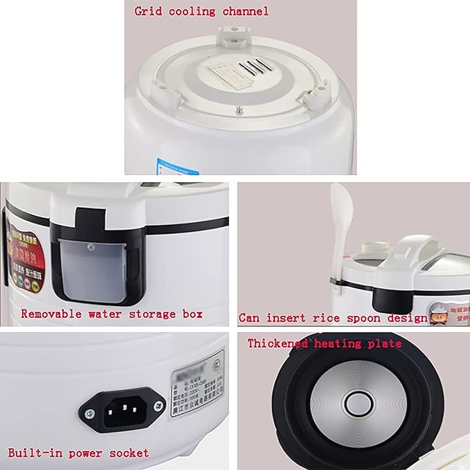 Rice Cooker-Steamer Household Multifunctional Non-Stick Rice Cooker Intelligent Heat Preservation and One-Button Switch(5L) ()