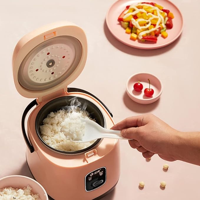 Mini Rice Cooker 1.2L Portable Multifunctional Household Rice Cooker Non-Stick Pan 15 Minutes Quick Cooking Reheating(#2) (#2)