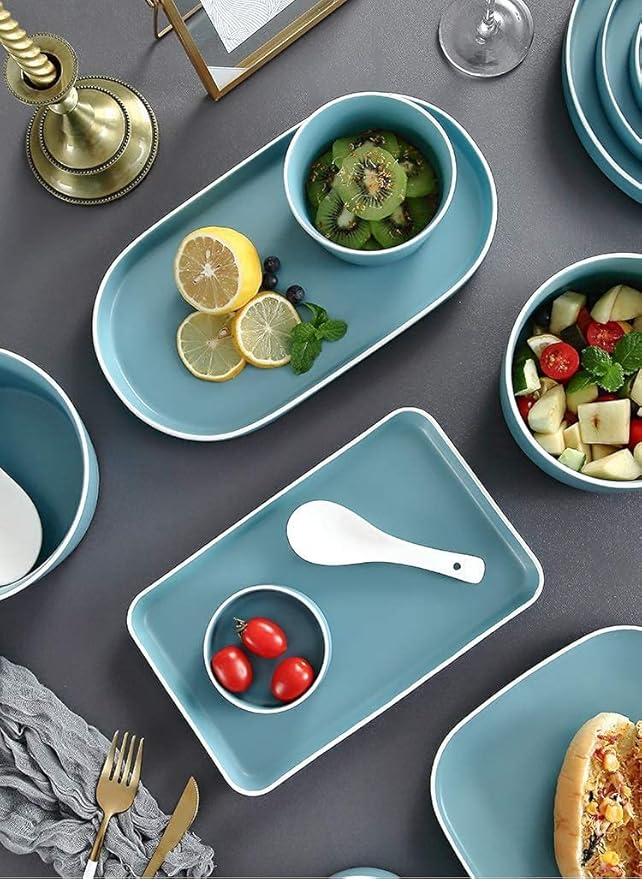 Nordic Style Dinnerware Set Chinese Tableware Set Creative Ceramic Dishes Set European Style China Dinner Set Service for 6