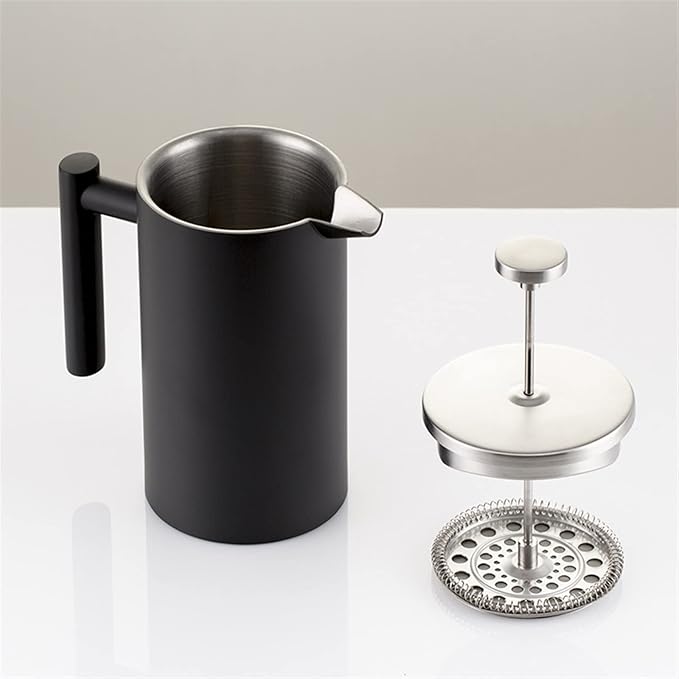 Coffee Carafe Stainless Steel French Press Coffee Maker Double Wall Coffee Percolator Pot Large Capacity Manual Espresso Coffee Maker Machine Convenient(800ml)
