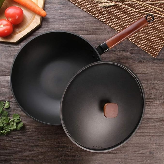 Pots and Pans Set 3 Pcs Cooking Pot Iron Pan Non-Stick Pan Set Uncoated Wok Frying Pan Soup Pot for Kitchen Kitchen Cooking Set