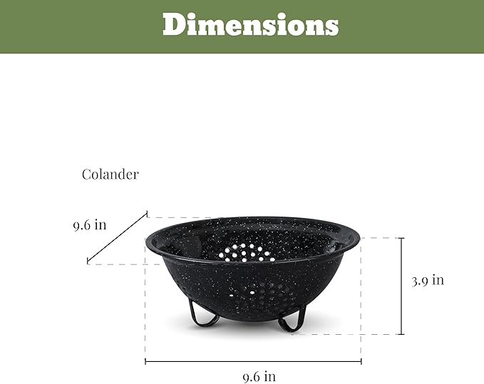 Granite Ware 9 Piece Enamelware Water bath Canning Pot with Canning kit Colander and Rack. Canning Supplies Starter Kit.