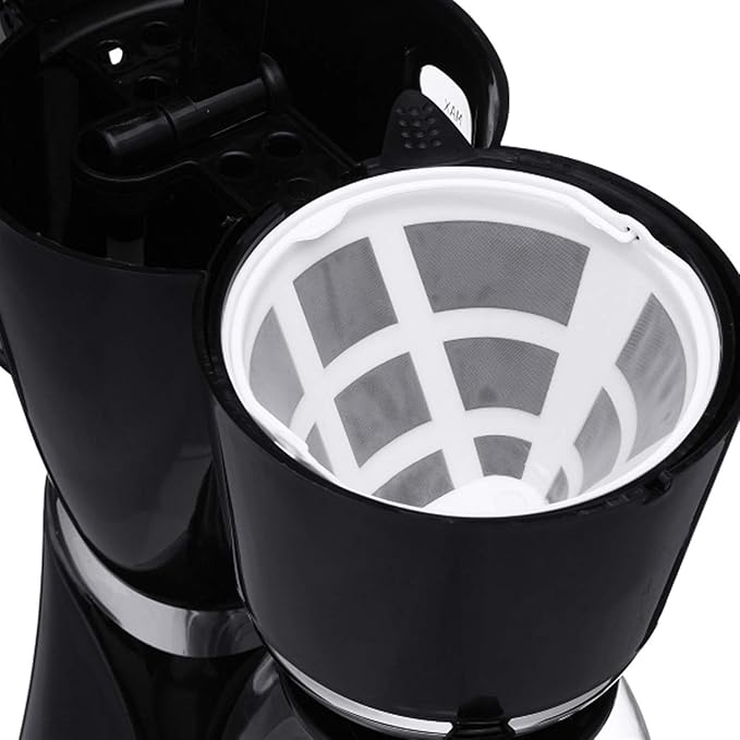 Household Electric Coffee Maker 600ml - Drip Pot for 4-6 Cups | Black Kitchen Appliance