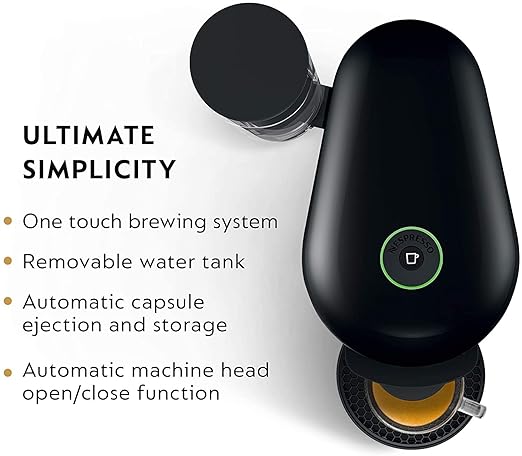 Nespresso Vertuo Plus Coffee and Espresso Maker by Breville Ink Black with Aeroccino Milk Frother