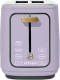 2 Slice Digital Toaster with Touch Control Panel Adjustable Toast Shade Settings Wide Bread Openings Bagel &amp Frozen Modes Removable Crumb Tray (Lavender)