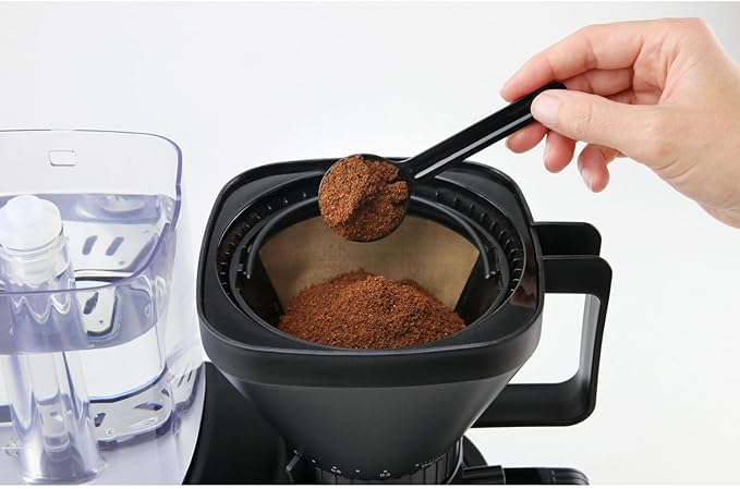 Caso Gourmet Gold Cup Drip Coffee Maker with Programmable Timer 8 Cup Glass Carafe and Single Cup Mode for Kitchen Office or Dorm Room in Black