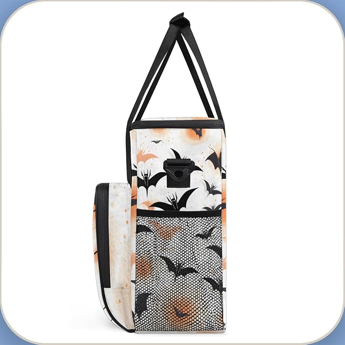 Magical Bat Coffee Maker Carrying Bag Abstract Bat Travel Storage Bag Compatible with K-Mini or K-Mini Plus Single Serve Coffee Brewer Carrying Case with Multiple Pockets &amp Shoulder Strap