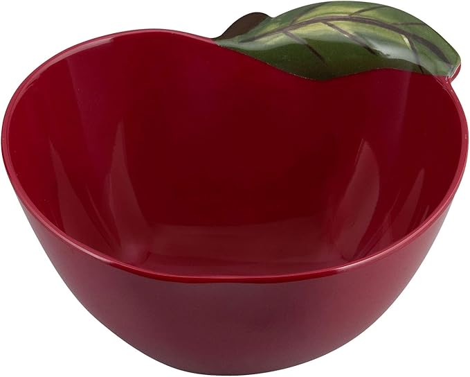 Supreme Housewares 12-Piece Melamine Dinnerware Set Includes Dinner Plates Salad Plates Bowls Service for 4. (Apple)
