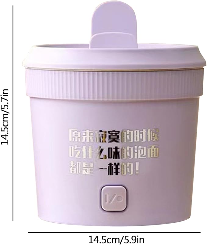 Multifunctional Mini Rice Cooker Smart Automatic Multi-function Electric Hot Pot 1L Small Household Multifunctional All-in-One Pot Soup Porridge Noodle Pot Steaming Stir-Frying (purple)