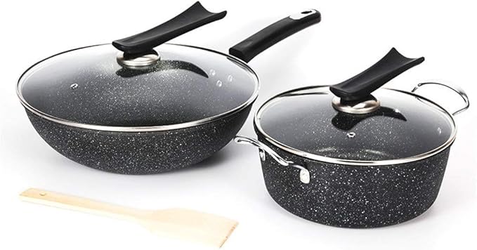 Pot Set Non-Stick Cookware Set for Professional Pans and Pans Including Cookers Cookware Cooking Set(B)