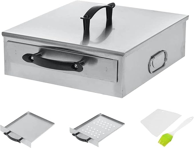 Rice Noodle Rolls Machine Stainless Steel Rice Noodle Roll Steamer Drawer Steaming Food Cookware Set for Kitchen Storage Container1 Layer