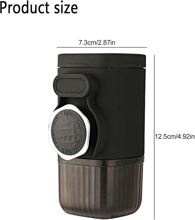 Portable Coffee Maker 2 in 1 Small Travel Coffee Machine Manually Operated for Ground Coffee &amp Capsule15 Bar Small Handheld Coffee Machine for Camping Travelor Office Use