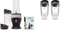 Ninja Fit Personal Blender 700-Watts (4) 16-oz To-Go Cups &amp Spout Lids &amp Recipe Book Black - Full Set