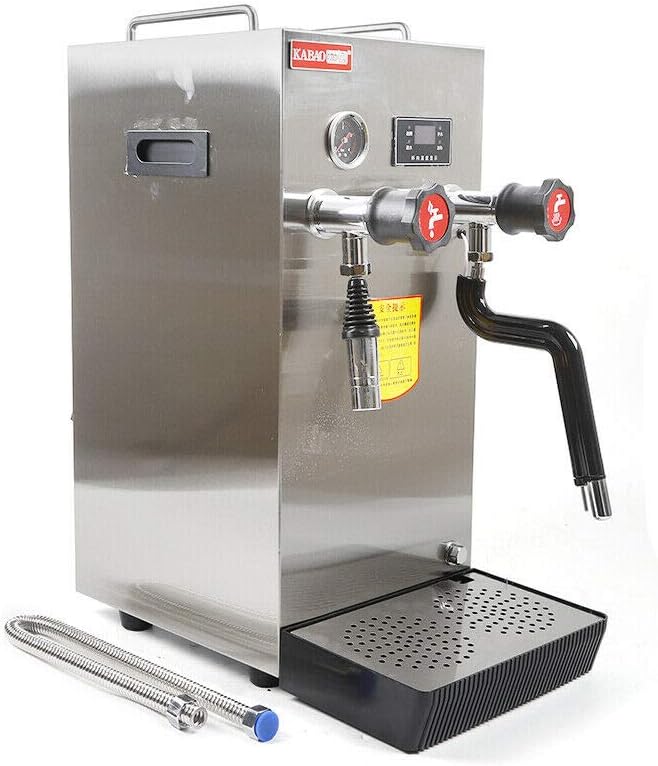 2500W Professional Espresso Coffee Machine 2.1Gal Steam Water Boiling Machine LED Display 360° Water Valve Coffee Machine for Tea Restaurant Equipment