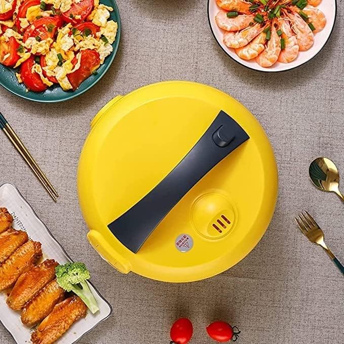 JYYBN Electric Rice Cooker Yellow Small Rice Cookers with Removable Non-Stick Rice Pot for Rice Meat Or Porridge Cooking