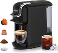Tissting 4 in 1 Pod Coffee Maker 19Bar Pressure &amp 92℃ Constant Temperature - Fast 20s Brew for Hot Cold Coffee Programmable Single Double Serve 600ml Capacity with Auto Shutoff (US plug)