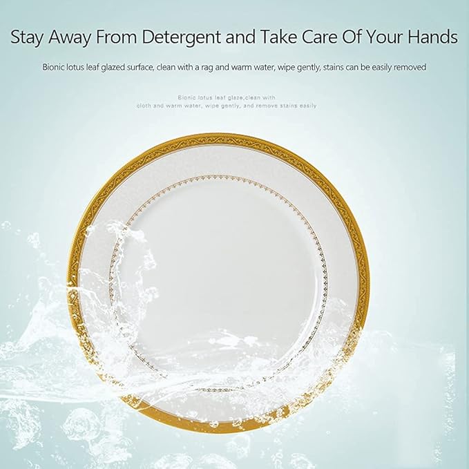 30/56 / 60Pcs Ceramic Dinnerware Set Bone China Dinnerware Dishes Plates Ceramic Combination Dinnerware Set Porcelain Service for 10 Phnom Penh Dinnerware Set
