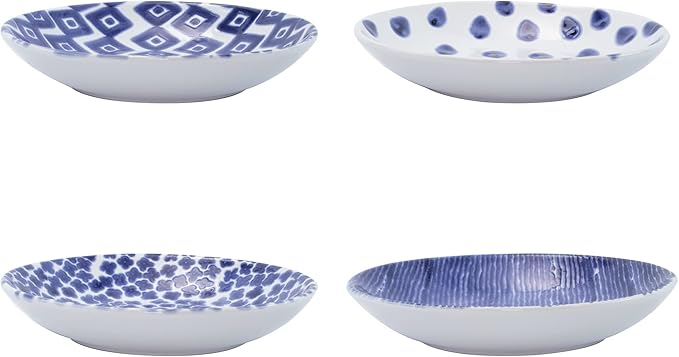 VIETRI Santorini Blue Pasta Bowls