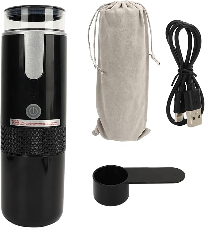 ANGGREK Portable Coffee Maker Compact Mini Handheld Espresso Machine USB C Rechargeable with 1200mAh Battery Ideal for Travel and Camping