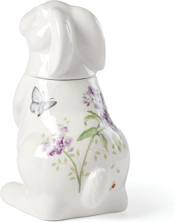 Lenox 893454 Butterfly Meadow Bunny Cookie Jar Easter Serveware