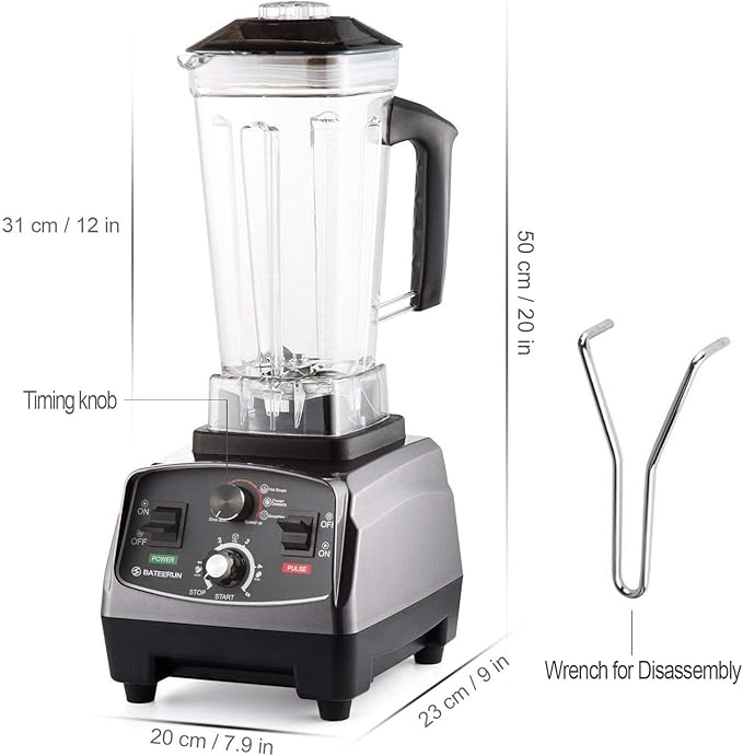 Blender Professional Countertop Blender 1800W High Speed Smoothie Blender for Shakes and Smoothies commercial blender with Timer 68OZ BPA-Free Tritan Jar Smoothie Maker BATEERUN 8 Blades