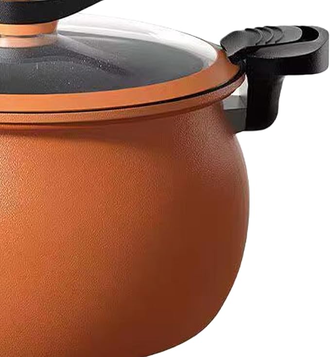 Non-Stick Pressure Pot Steam Vent 28X28X15.5CM Large Rice Cooker Transparent Lid Cookware Easy Clean For Cooking Canning Steam Rice Baking Bean Halloween Thanksgiving