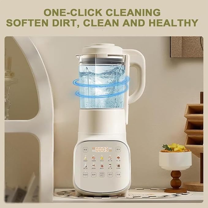 Commercial Blender Smoothie Maker Household Multifunctional Food Processor Silent Broken Wall Cooking Machine 12h Smart Reservation Can Make Smoothies Milkshakes Soy Milk Juice and More