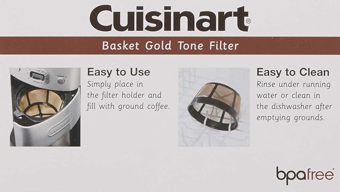 Cuisinart Coffee Maker 14-Cup Glass Carafe Fully Automatic for Brew Strength Control &amp 1-4 Cup Setting Stainless Steel DCC-3200P1 &amp GTF-B Gold Tone Coffee Filter Basket Burr Mill