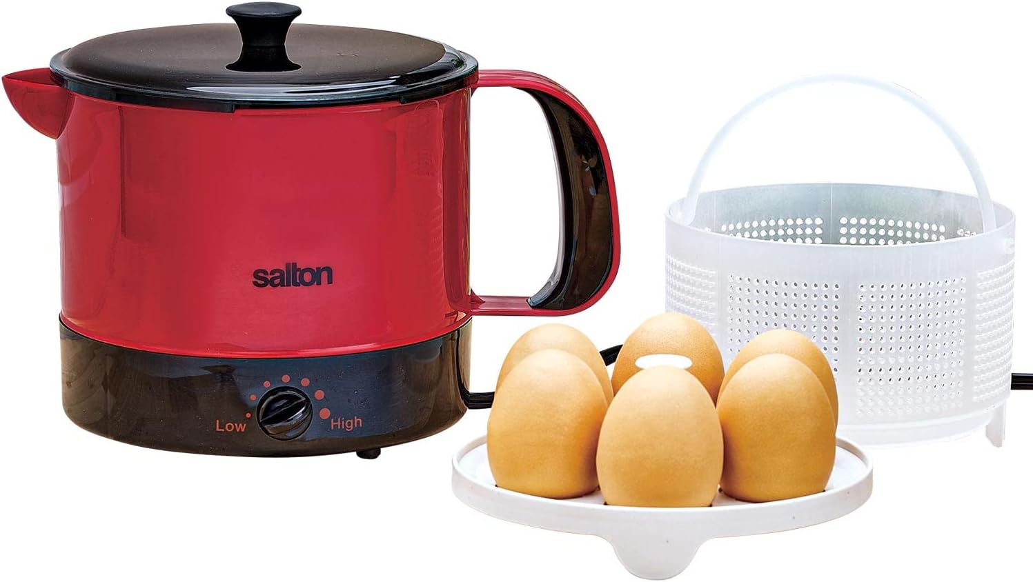 Salton MP2013 Multipot Multipurpose Cooker 1.25L Red