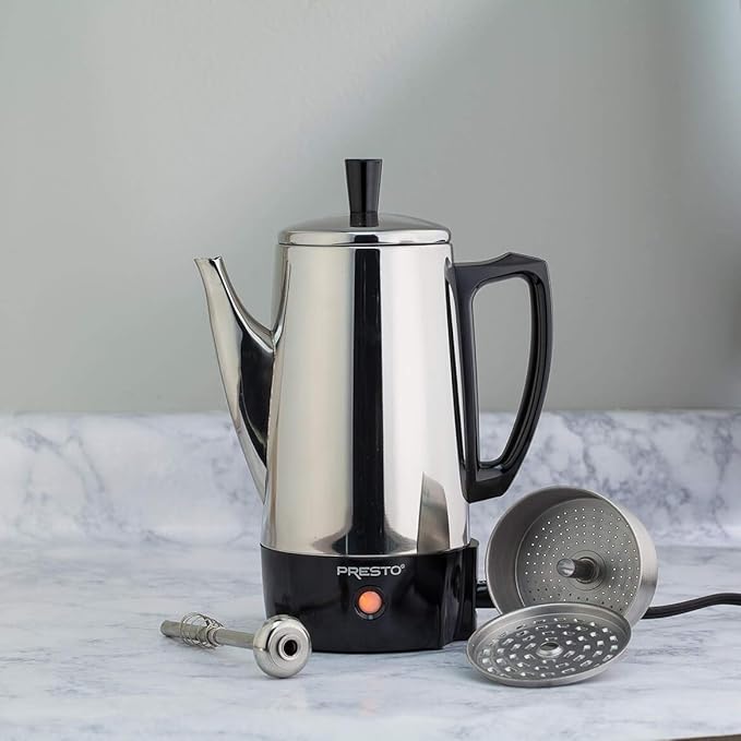Presto 12 Cup Stainless Steel Coffee Maker Chrome